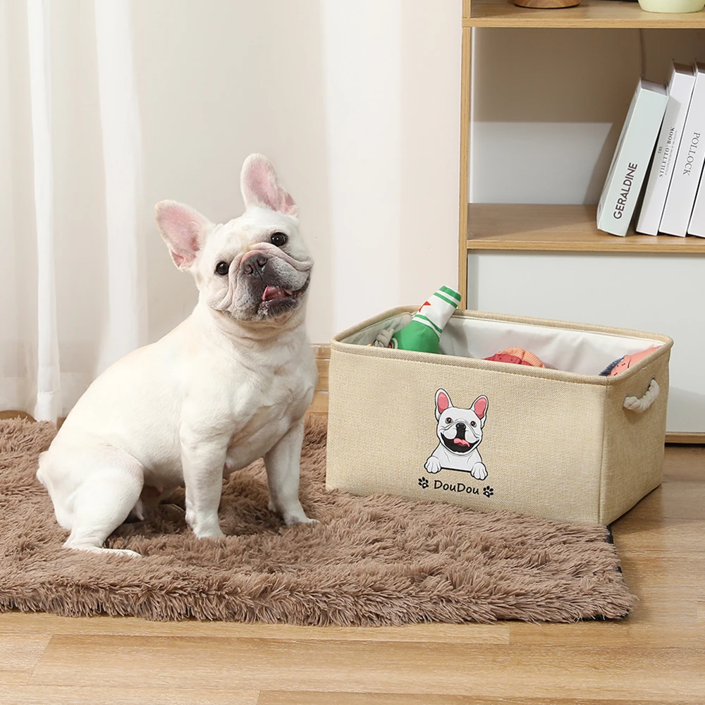 Dog Toy Basket - Pet Storage Box for Toy